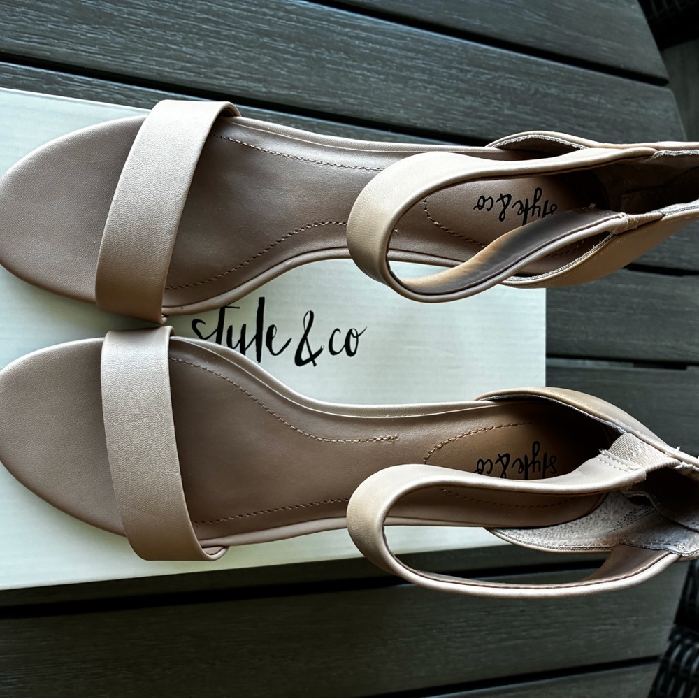 Style & Co. Women's Beige Sandals